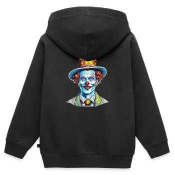 L’art du Joker - Sweat Premium à capuche zippé enfant bio - noir - Dos - AI Model Kid Male (0cm)