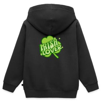 Irish Lover: Forever in Love with Ireland - Kinder Premium Organic Zip Hoodie - Schwarz - Hinten - AI Model Kid Male (0cm)