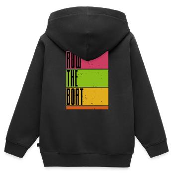 Row the Boat - Rowing - Rowing - Rower - Rower - Kids Premium Organic Zip-up Hoodie - black - Back - AI Model Kid Male (0cm)