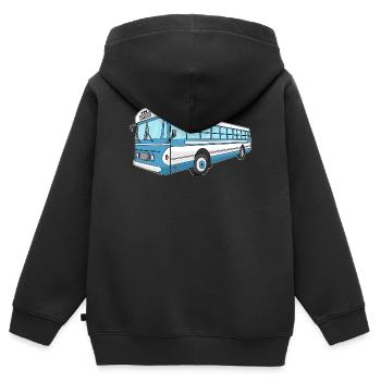 Bus - Sweat Premium à capuche zippé enfant bio - noir - Dos - AI Model Kid Male (0cm)