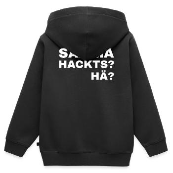 samma hacks hä - Kids Premium Organic Zip-up Hoodie - black - Back - AI Model Kid Male (0cm)