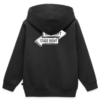 Théâtre - Drame - Scène drôle Gauche Scène Droite - Sweat Premium à capuche zippé enfant bio - noir - Dos - AI Model Kid Male (0cm)