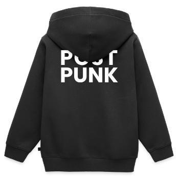 Post punk - Sweat Premium à capuche zippé enfant bio - noir - Dos - AI Model Kid Male (0cm)