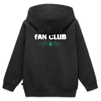 FAN CLUB Ornament mit Ranken - Kinder Premium Organic Zip Hoodie - Schwarz - Hinten - AI Model Kid Male (0cm)