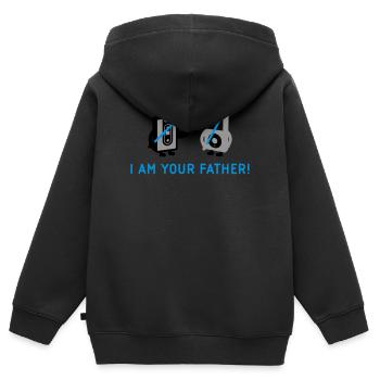 darth vader vs pod - Sweat Premium à capuche zippé enfant bio - noir - Dos - AI Model Kid Male (0cm)