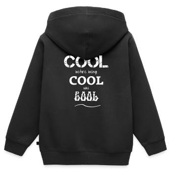 Cool cool cool - Kids Premium Organic Zip-up Hoodie - black - Back - AI Model Kid Male (0cm)