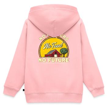 Landwirte Lebensmittel Zukunft - Kinder Premium Organic Zip Hoodie - Rosa - Hinten - AI Model Kid Female (0cm)