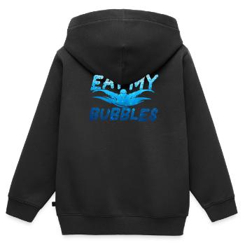 Eat My Bubbles Schwimmer Schwimmen Schwimmen - Kinder Premium Organic Zip Hoodie - Schwarz - Hinten - AI Model Kid Male (0cm)