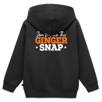 Ne faites pas ce cliché de gingembre drôle de gingembre roux - Sweat Premium à capuche zippé enfant bio - noir - Dos - AI Model Kid Male (0cm)