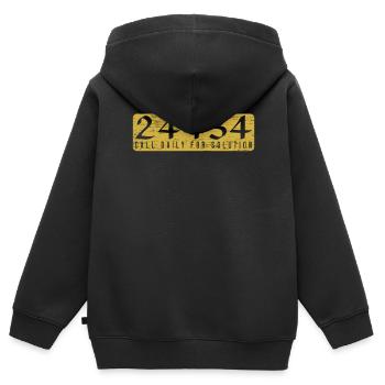Call Daily for Solution Muslimischer Islam Koran Moschee - Kinder Premium Organic Zip Hoodie - Schwarz - Hinten - AI Model Kid Male (0cm)