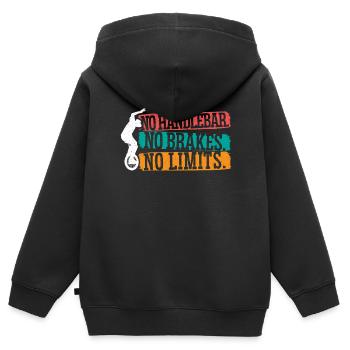 Einrad Einrad Balancieren Einrad Fahrrad - Kinder Premium Organic Zip Hoodie - Schwarz - Hinten - AI Model Kid Male (0cm)