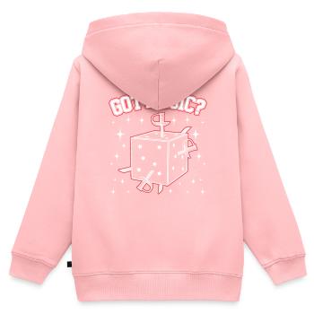 Magicien Tours de magie Magie Illusionniste Magicien - Sweat Premium à capuche zippé enfant bio - rose - Dos - AI Model Kid Female (0cm)