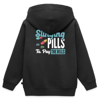 Apotheker Geschenk, Apotheke Pharmazie, Apotheker - Kinder Premium Organic Zip Hoodie - Schwarz - Hinten - AI Model Kid Male (0cm)