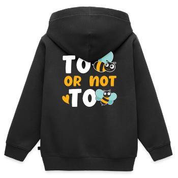 Biene oder nicht Biene - Kinder Premium Organic Zip Hoodie - Schwarz - Hinten - AI Model Kid Male (0cm)