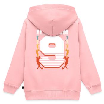9. Geburtstag Junge 9 Jahre Alt - Kinder Premium Organic Zip Hoodie - Rosa - Hinten - AI Model Kid Female (0cm)