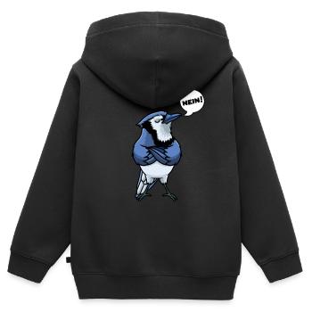 Blue Jay Bird - Kids Premium Organic Zip-up Hoodie - black - Back - AI Model Kid Male (0cm)