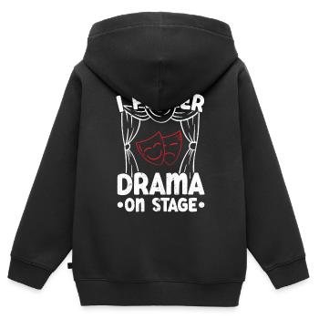 Ich bevorzuge Drama auf der Bühne Theater Broadway - Kinder Premium Organic Zip Hoodie - Schwarz - Hinten - AI Model Kid Male (0cm)
