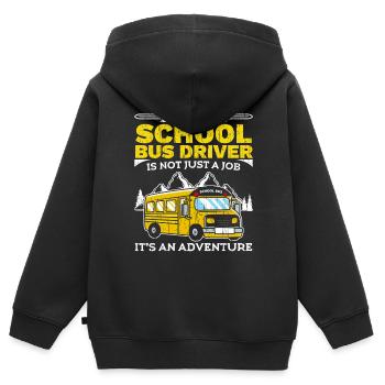 Bus driver is not just a job, it's an abente - Kids Premium Organic Zip-up Hoodie - black - Back - AI Model Kid Male (0cm)