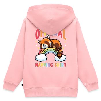 Chemise de couchage officielle Red Panda Sleeper - Sweat Premium à capuche zippé enfant bio - rose - Dos - AI Model Kid Female (0cm)