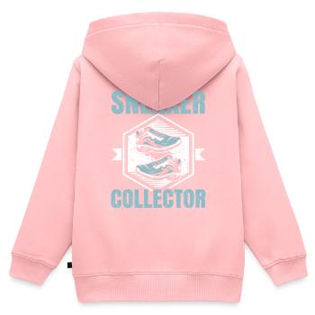 Sneaker Collector Shoe Collection Sneakerhead - Sweat Premium à capuche zippé enfant bio - rose - Dos - AI Model Kid Female (0cm)