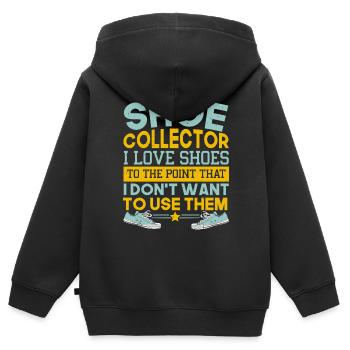 Collection de chaussures Collection de chaussures Sneaker Sneakerhead - Sweat Premium à capuche zippé enfant bio - noir - Dos - AI Model Kid Male (0cm)