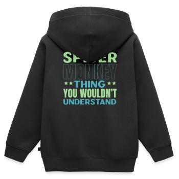 Amoureux des araignées Chuchoteur d’araignées Arachnide Tarantu - Sweat Premium à capuche zippé enfant bio - noir - Dos - AI Model Kid Male (0cm)