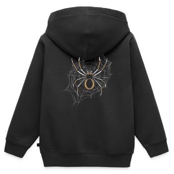 Amoureux des araignées Chuchoteur d’araignées Arachnide Tarantu - Sweat Premium à capuche zippé enfant bio - noir - Dos - AI Model Kid Male (0cm)