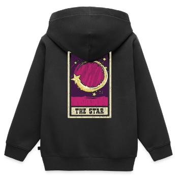 La divination du chaman de la carte de tarot étoilé - Sweat Premium à capuche zippé enfant bio - noir - Dos - AI Model Kid Male (0cm)