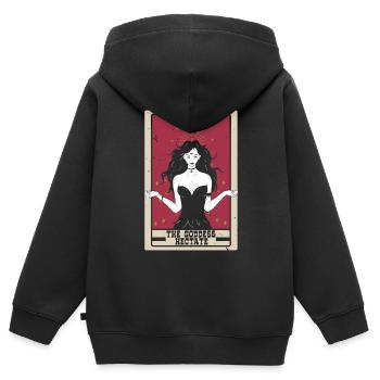 Die Göttin Hectate Tarotkarte Wahrsagerei - Kinder Premium Organic Zip Hoodie - Schwarz - Hinten - AI Model Kid Male (0cm)