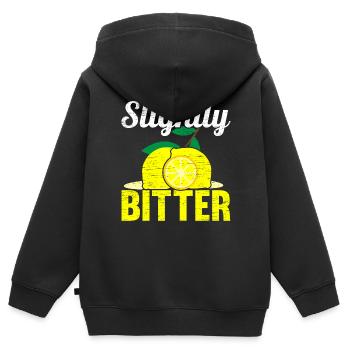 Légèrement amer Limonade Stand Lemon Lover Fruit - Sweat Premium à capuche zippé enfant bio - noir - Dos - AI Model Kid Male (0cm)