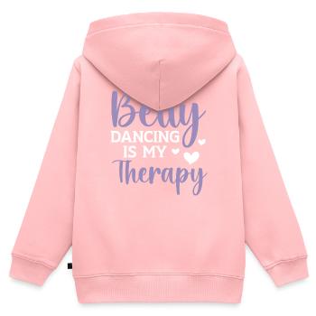 La danse du ventre est ma thérapie Shimmy Danseuse du ventre - Sweat Premium à capuche zippé enfant bio - rose - Dos - AI Model Kid Female (0cm)