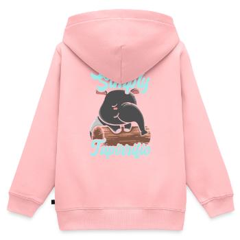 Einfach Tapirrific Wildlife Animal Zookeeper Tapir - Kinder Premium Organic Zip Hoodie - Rosa - Hinten - AI Model Kid Female (0cm)