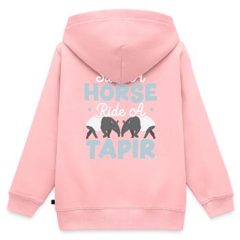 Save The Horse Ride Ein Tapir Wildlife Animal Tapir - Kinder Premium Organic Zip Hoodie - Rosa - Hinten - AI Model Kid Female (0cm)