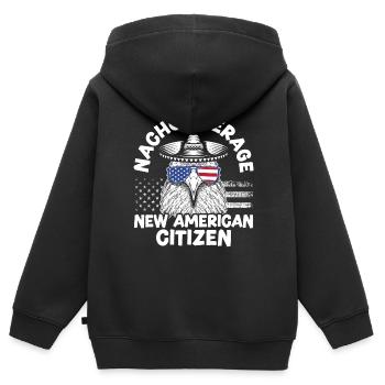 Nacho Average Neue amerikanische Bürgerverfassung - Kinder Premium Organic Zip Hoodie - Schwarz - Hinten - AI Model Kid Male (0cm)
