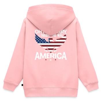 Je suis désolé d’avoir pensé que c’était la journée des citoyens américains - Sweat Premium à capuche zippé enfant bio - rose - Dos - AI Model Kid Female (0cm)