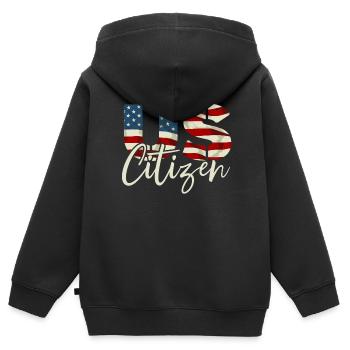 US-Bürger New American USA Flag Constitution Day - Kinder Premium Organic Zip Hoodie - Schwarz - Hinten - AI Model Kid Male (0cm)