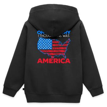 Je suis désolé d’avoir pensé que c’était la journée des citoyens américains - Sweat Premium à capuche zippé enfant bio - noir - Dos - AI Model Kid Male (0cm)