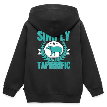 Einfach tapirhaft Wildtier Tierpfleger Tapir - Kinder Premium Organic Zip Hoodie - Schwarz - Hinten - AI Model Kid Male (0cm)
