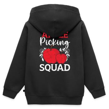 Apfelpflücker Apfel Obst Liebhaber Apfelbaum - Kinder Premium Organic Zip Hoodie - Schwarz - Hinten - AI Model Kid Male (0cm)