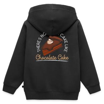 Es gibt keinen anderen Kuchen wie Schokoladenkuchenbäcker - Kinder Premium Organic Zip Hoodie - Schwarz - Hinten - AI Model Kid Male (0cm)