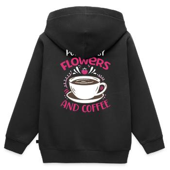 Florist Floristik Blumen Blumenladen Florist - Kinder Premium Organic Zip Hoodie - Schwarz - Hinten - AI Model Kid Male (0cm)