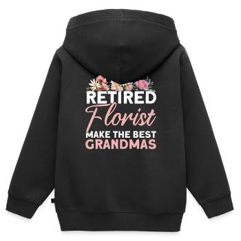 Florist Floristik Blumen Blumenladen Florist - Kinder Premium Organic Zip Hoodie - Schwarz - Hinten - AI Model Kid Male (0cm)