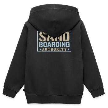Autorité de Sanboard Boardsport Sandboard - Sweat Premium à capuche zippé enfant bio - noir - Dos - AI Model Kid Male (0cm)