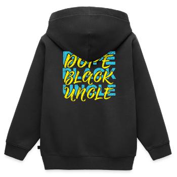 Schwarzer Onkel Schwarzer Geschichtsmonat Schwarzer Stolz - Kinder Premium Organic Zip Hoodie - Schwarz - Hinten - AI Model Kid Male (0cm)