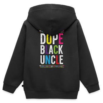 Schwarzer Onkel Schwarzer Geschichtsmonat Schwarzer Stolz - Kinder Premium Organic Zip Hoodie - Schwarz - Hinten - AI Model Kid Male (0cm)