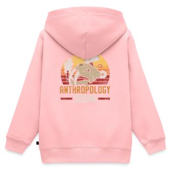 Cadre d’anthropologie Science Anthropologue Foss - Sweat Premium à capuche zippé enfant bio - rose - Dos - AI Model Kid Female (0cm)