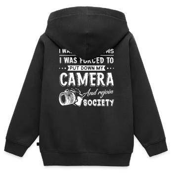 Love Photographer - Kinder Premium Organic Zip Hoodie - Schwarz - Hinten - AI Model Kid Male (0cm)