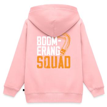 Boomerang Squad Throw Sport Aboriginal Australier - Kinder Premium Organic Zip Hoodie - Rosa - Hinten - AI Model Kid Female (0cm)