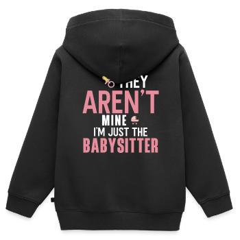 Babysitter Gift Babysitting Best Babysitter - Kids Premium Organic Zip-up Hoodie - black - Back - AI Model Kid Male (0cm)