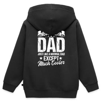 Banquier Banque Argent Banquier - Sweat Premium à capuche zippé enfant bio - noir - Dos - AI Model Kid Male (0cm)